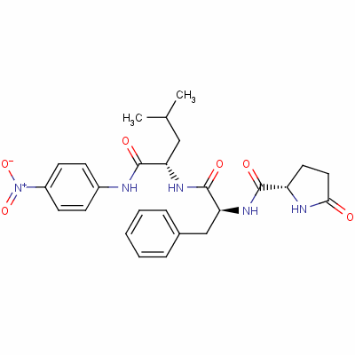 Structure of L-PYROGLUTAMYL-L-PHENYLALANYL-L-LEUCINE P-NITROANILIDE