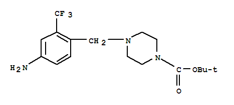 Structure of 4-(4-Boc-piperazin-1-yl-methyl)-2-trifluoromethylaniline