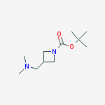 1-Azetidinecarboxylic acid, 3-[(dimethylamino)methyl]-,1,1-dimethylethyl ester结构式
