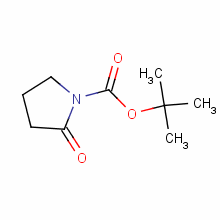 1-(叔丁氧羰基)-2-吡咯烷酮结构式