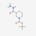 Structure of 2-Methyl-2-propanyl 3-(hydrazinocarbonyl)-1-piperidinecarboxylate