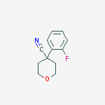 Structure of 4-(2-FLUOROPHENYL)TETRAHYDROPYRAN-4-CARBONITRILE, 97+%