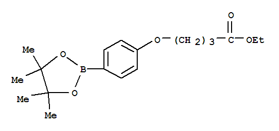 Structure of 4-[4-(4,4,5,5-TETRAMETHYL-[1,3,2]DIOXABOROLAN-2-YL)-PHENOXY]-BUTYRIC ACID ETHYL ESTER