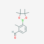 Structure of 2-Methyl-3-(4,4,5,5-tetramethyl-1,3,2-dioxaborolan-2-yl)benzaldehyde