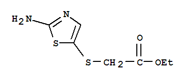Structure of ethyl 2-(2-aminothiazol-5-ylthio)acetate