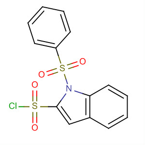 Structure of 1H-Indole-2-sulfonyl chloride, 1-(phenylsulfonyl)-