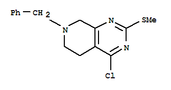 Structure of 7-benzyl-4-chloro-2-(methylthio)-5,6,7,8-tetrahydropyrido[3,4-d]pyrimidine