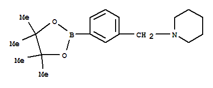 Structure of 3-(PIPERIDIN-1-YLMETHYL)BENZENEBORONIC ACID, PINACOL ESTER
