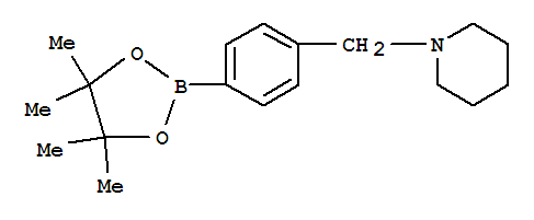 Structure of 4-(PIPERIDIN-1-YLMETHYL)BENZENEBORONIC ACID, PINACOL ESTER