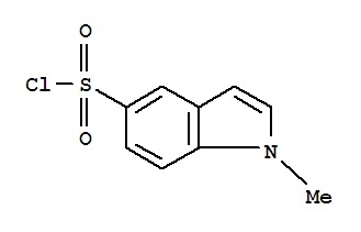 1-甲基-1H-吲哚-5-磺酰氯结构式