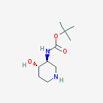 Structure of Tert-butyl N-[(3s,4s)-4-hydroxypiperidin-3-yl]carbamate