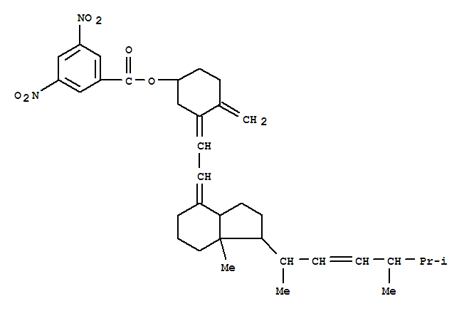 Structure of 3,5-Dinitro-benzoic acid-4-methylene-3-{2-[7a-methyl-1-(1,4,5-trimethyl-hex-2-enyl)-octahydro-inden-4-ylidene]-ethylidene}-cyclohexyl ester(Vitamin D2-3,5-dinitrobenzoate)
