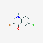 3-bromo-6-chloro-1H-quinolin-4-one结构式