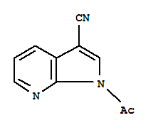 1-乙酰基-7-氮杂吲哚-3-甲腈结构式
