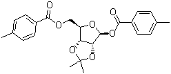 Structure of 1,5-Di-O-(4-methylbenzoyl)-2,3-O-isopropylidene-beta-D-ribofuranose