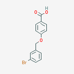 Structure of Benzoic acid, 4-[(3-bromophenyl)methoxy]-