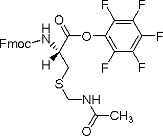 Structure of FMOC-CYS(ACM)-OPFP