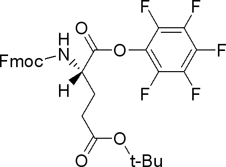 Structure of FMOC-GLU(OTBU)-OPFP