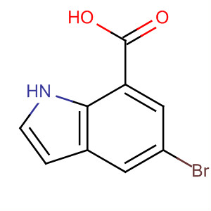 Structure of 1H-Indole-7-carboxylic acid, 5-bromo-