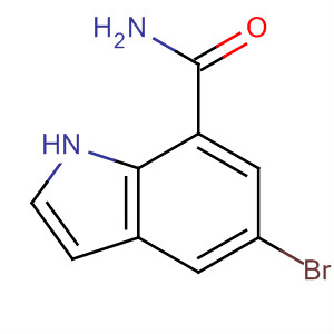 Structure of 1H-Indole-7-carboxamide, 5-bromo-