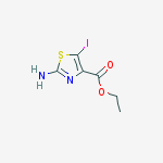 Structure of 4-THIAZOLECARBOXYLIC ACID 2-AMINO-5-IODO-,ETHYL ESTER