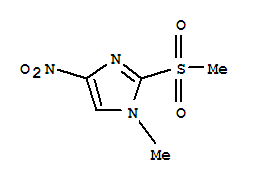 Structure of 1-methyl-2-(methylsulfonyl)-4-nitro-1H-imidazole