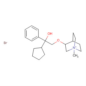 1-Azoniabicyclo[2.2.2]octane,3-(2-cyclopentyl-2-hydroxy-2-phenylethoxy)-1-methyl-, bromide结构式