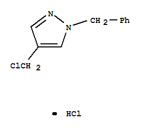 Structure of 1-BENZYL-4-(CHLOROMETHYL)-1H-PYRAZOLE HYDROCHLORIDE