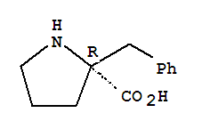 (R)-2-苄基-DL-脯氨酸盐酸盐结构式