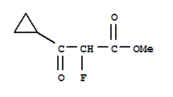 Structure of Cyclopropanepropanoic  acid,  -alpha--fluoro--bta--oxo-,  methyl  ester