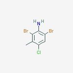 Structure of 2,6-dibromo-4-chloro-3-methyl-aniline