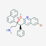 Structure of (1r,2s)-1-(6-bromo-2-methoxyquinolin-3-yl)-4-(methylamino)-2-naphthalen-1-yl-1-phenylbutan-2-ol