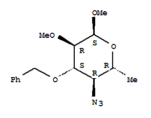 Structure of Methyl 4-Azido-4,6-dideoxy-2-O-methyl-3-O-(phenylmethyl)-α-D-glucopyranoside