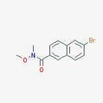 6-bromo-N-methoxy-N-methyl-2-Naphthalenecarboxamide结构式