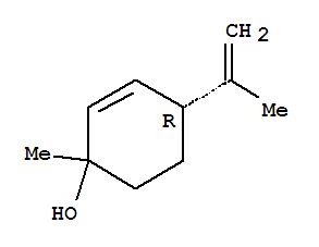 (4R)-1-甲基-4-(1-甲基乙烯)-2-环己烯-1-醇结构式