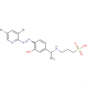 2-(3,5-Dibromo-2-pyridylazo)-5-[N-ethyl-N-(3-sulfopropyl)amino]phenol结构式