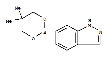 Structure of 6-(4,4,5,5-TETRAMETHYL-[1,3,2]DIOXABOROLAN-2-YL)-1H-INDAZOLE