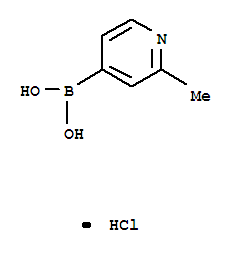 Structure of 2-METHYL-4-PYRIDINEBORIC ACID HCL