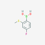 4-Fluoro-2-(methylthio)phenylboronic acid结构式