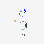 Structure of Benzaldehyde, 3-bromo-4-(1H-imidazol-1-yl)-