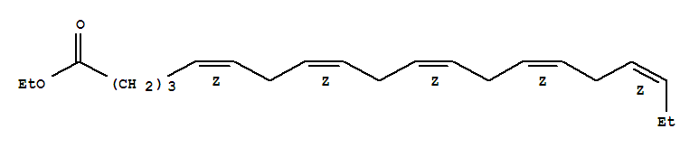 Structure of ALL CIS-5,8,11,14,17-EICOSAPENTAENOIC ACID ETHYL ESTER