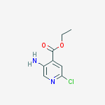 Structure of 4-Pyridinecarboxylic acid, 5-amino-2-chloro-, ethyl ester