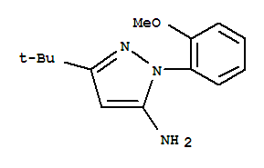 Structure of 5-TERT-BUTYL-2-(2-METHOXY-PHENYL)-2H-PYRAZOL-3-YLAMINE