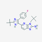 5-[2-(1,1-dimethylethyl)-4-(4-fluorophenyl)-1H-imidazol-5-yl]-3-(2,2-dimethylpropyl)-3H-Imidazo[4,5-b]pyridin-2-amine结构式