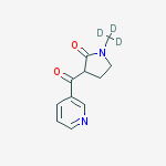 (R,S)-1-Methyl-3-nicotinoylpyrrolidone-d3结构式