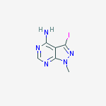 Structure of 3-iodo-1-methylpyrazolo[3,4-d]pyrimidin-4-amine