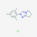 Structure of 2-(2,4,6-trimethylphenyl)-2,5,6,7-tetrahydropyrrolo[2,1-c][1,2,4]triazol-4-ium chloride
