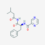 Structure of (S)-N-(1-(3-Methylbutanamido)-1-oxo-3-phenylpropan-2-yl)pyrazine-2-carboxamide