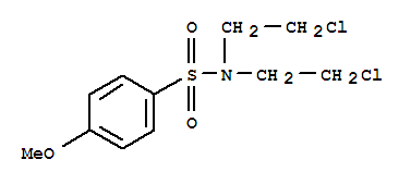 Benzenesulfonamide, N,N-bis(2-chloroethyl)-4-methoxy-结构式
