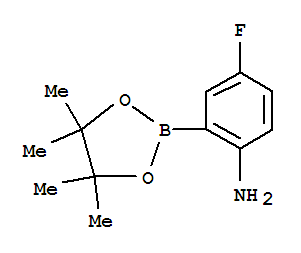 Structure of 2-AMINO-5-FLUOROPHENYL BORONIC ACID PINACOL ESTER